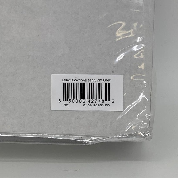 NEW! Buffy Breeze Eucalyptus Duvet Cover Queen Size Light Grey $139 msrp I4-1 - Picture 8 of 8